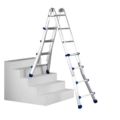 aluminiowa teleskopowa, przegubowa drabina z duża podstawą SCALISSIMA PLUS , drabina na schody