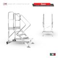 aluminiowa platforma robocza, aluminiowe schodki, stołek IKARO