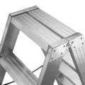 aluminiowa, dwustronna, składana drabina z płaskimi stopniami P1